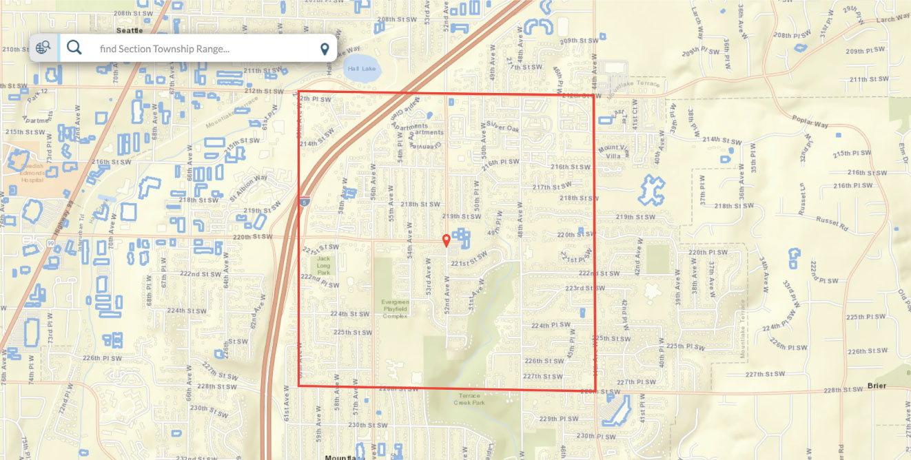 how to locate the section, township, and range by address